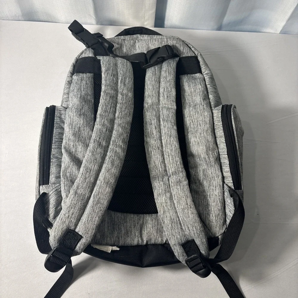 Eddie Bauer‎ First Adventure Backpack Baby Diaper Bag Gray Black Waterproof 16
